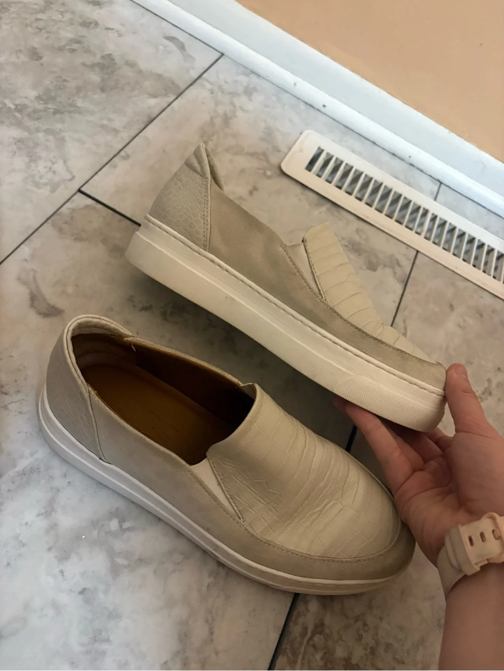 M. Gemi The Zeta Crocodile Print Suede Sneakers
